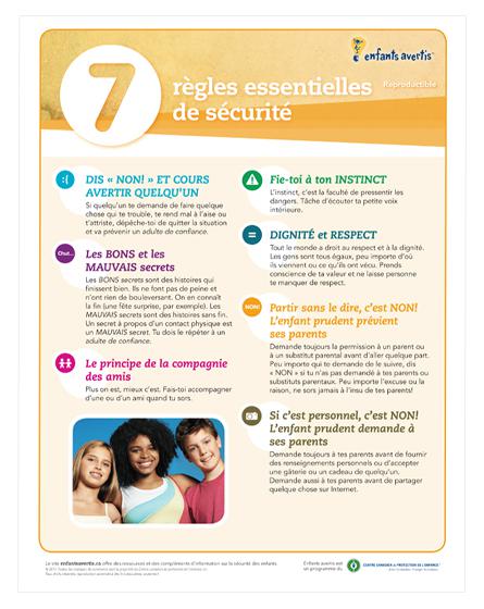 Affiche - 7 règles essentielles de sécurité