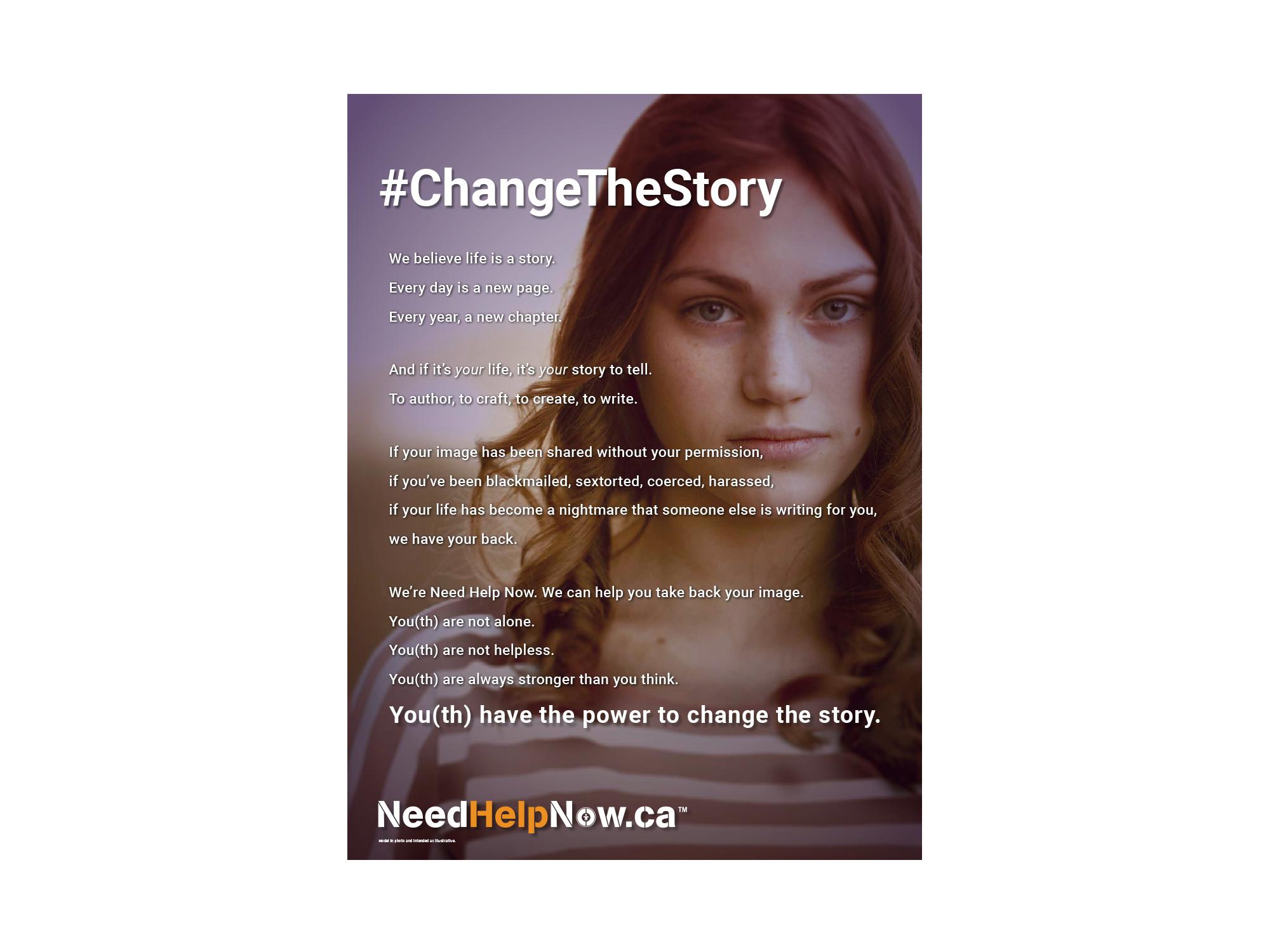 Need Help Now #ChangeTheStory Manifesto Poster